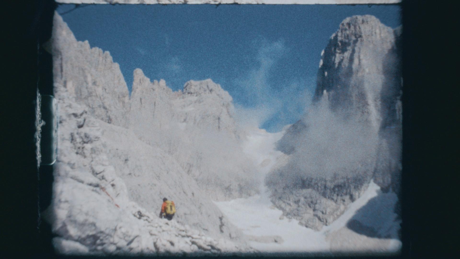 Mountain climber in the Alps
